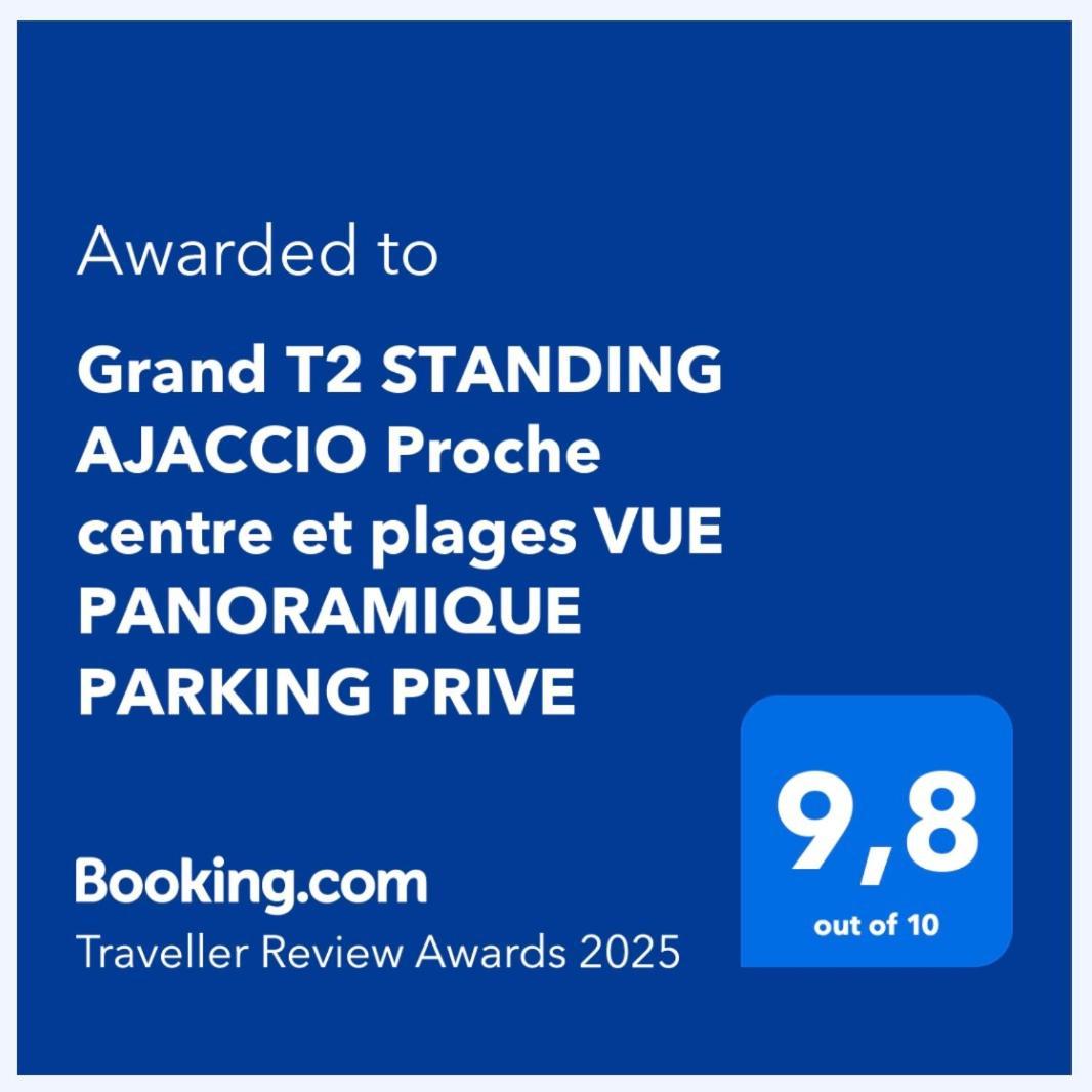 Grand T2 Standing Ajaccio Proche Centre Et Plages Vue Panoramique Parking Prive Екстериор снимка