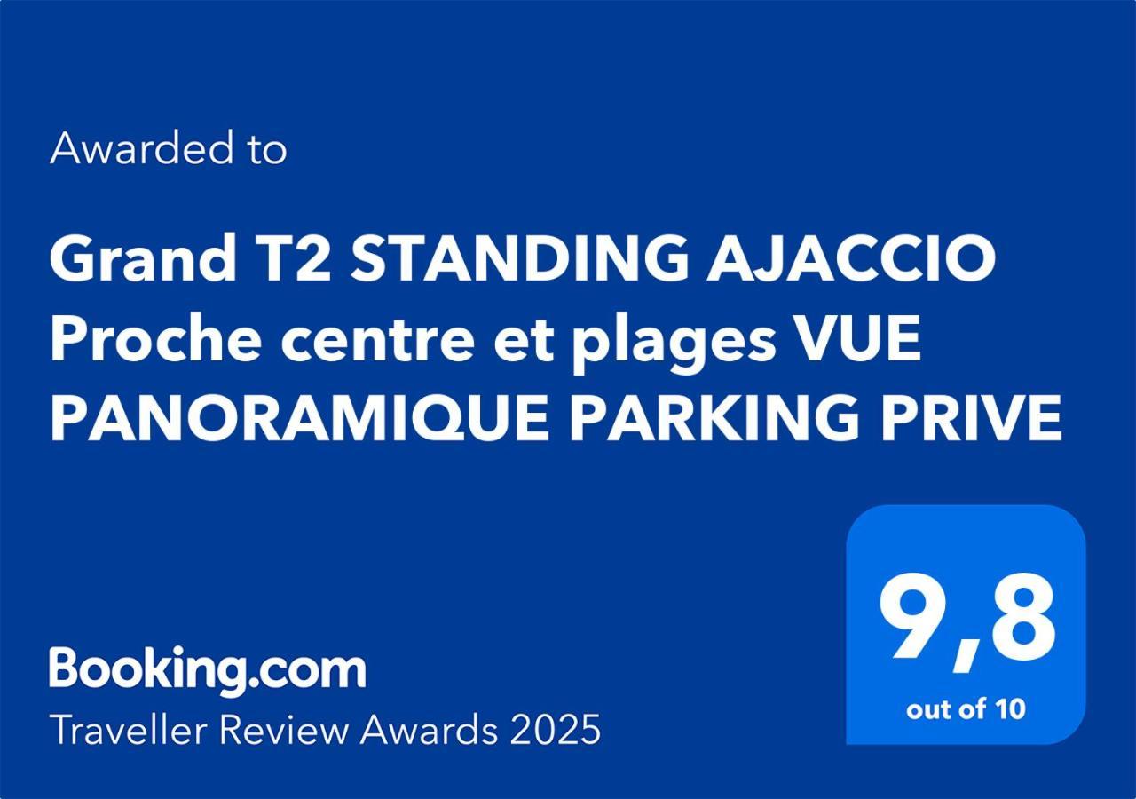 Grand T2 Standing Ajaccio Proche Centre Et Plages Vue Panoramique Parking Prive Екстериор снимка